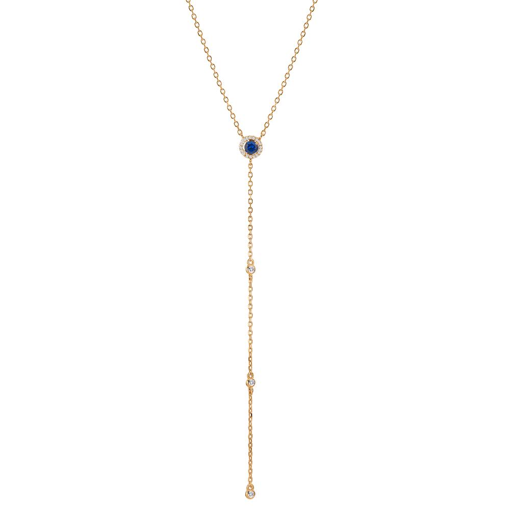 Collier Argent Zircone jaune Plaqué or 40-45 cm-603358