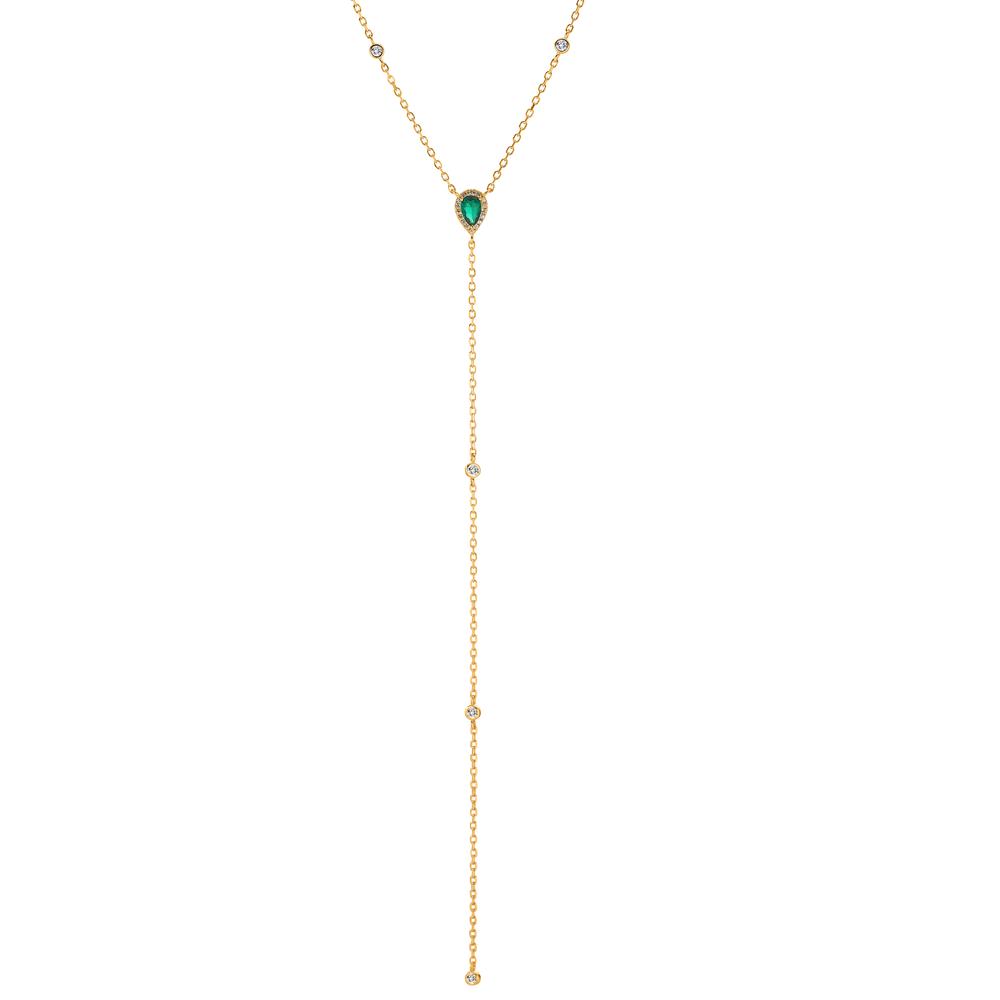 Collier Argent Zircone jaune Plaqué or 40-45 cm-603364