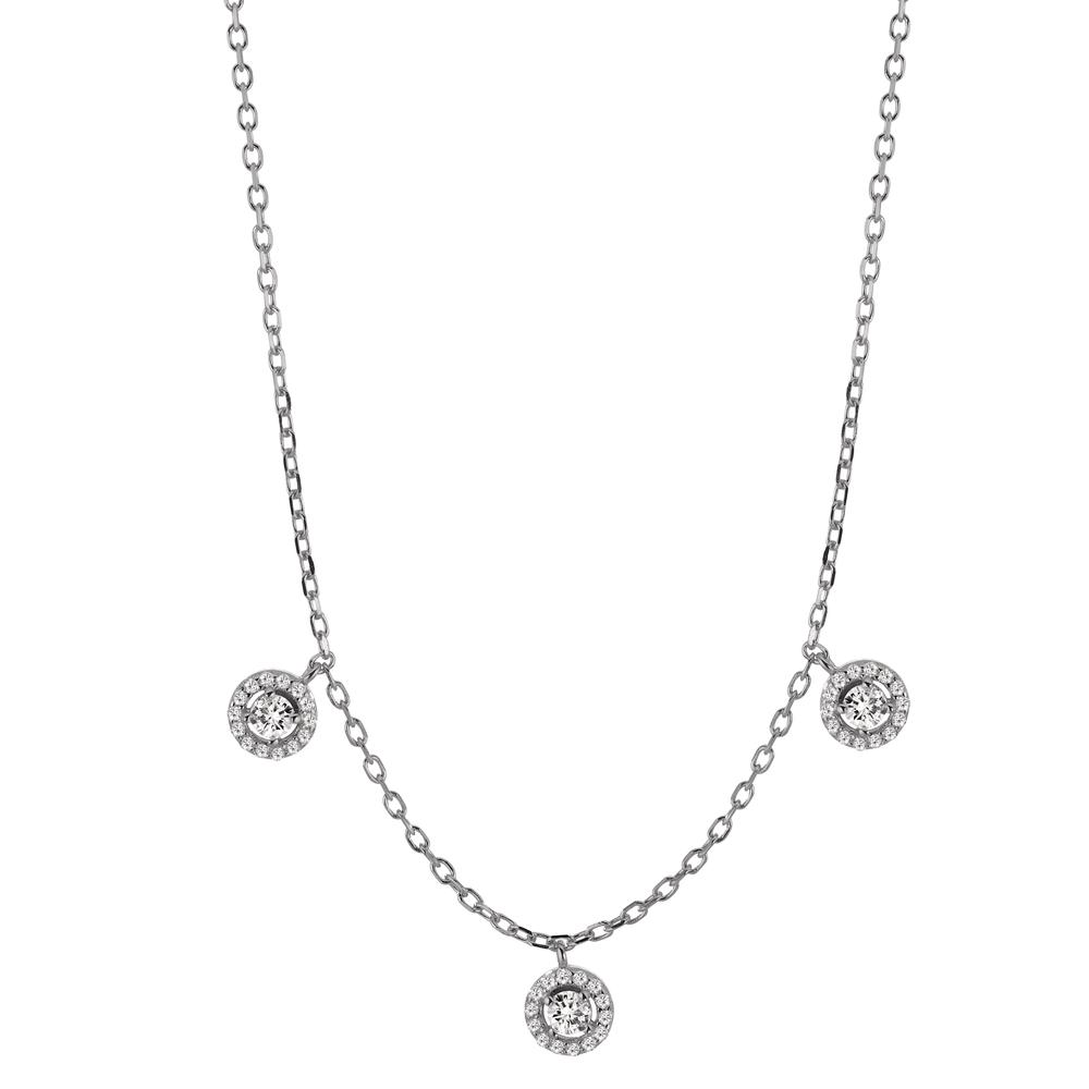 Collier Argent Zircone Rhodié 36-41 cm-603368