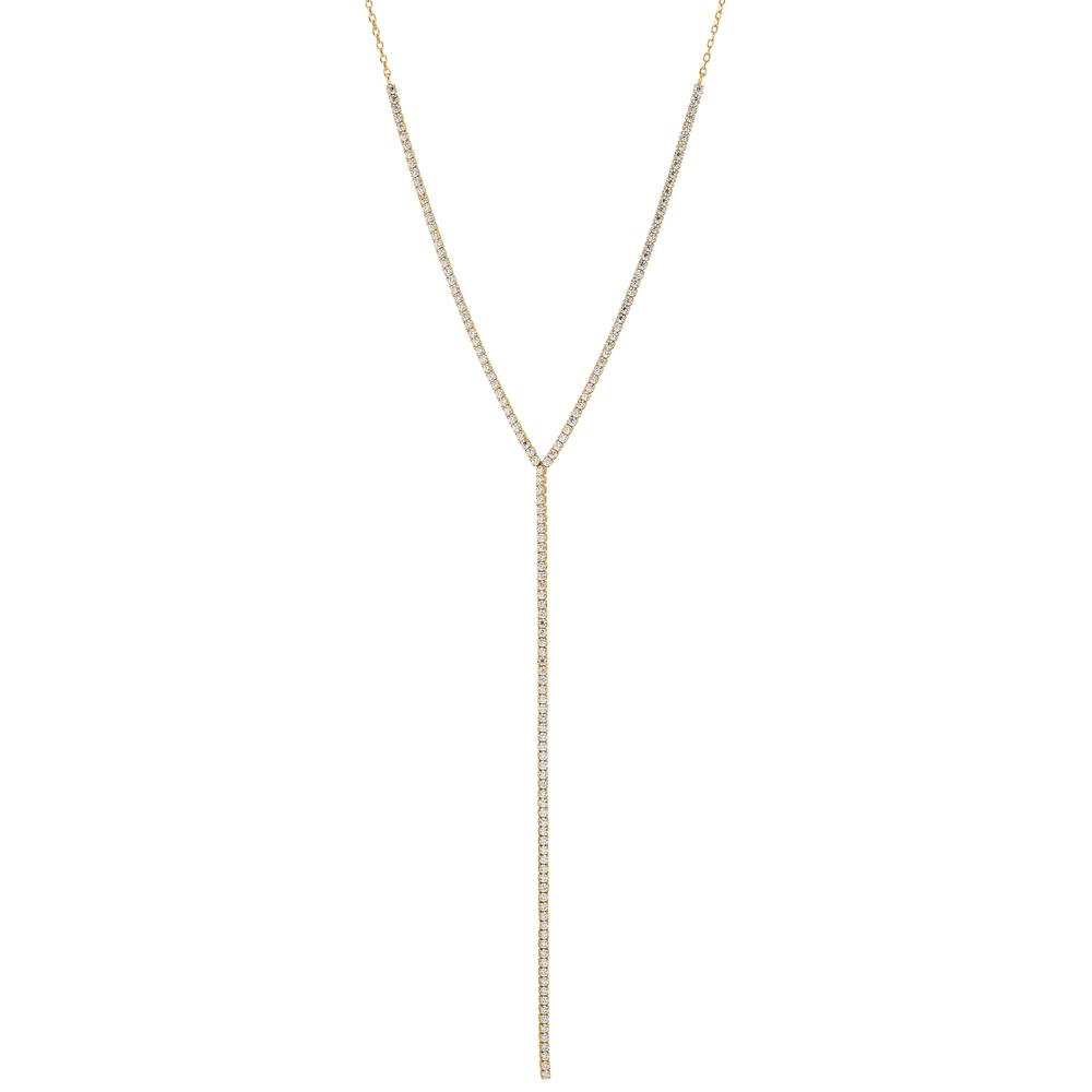 Collier Argent Zircone jaune Plaqué or 38-43 cm-603379