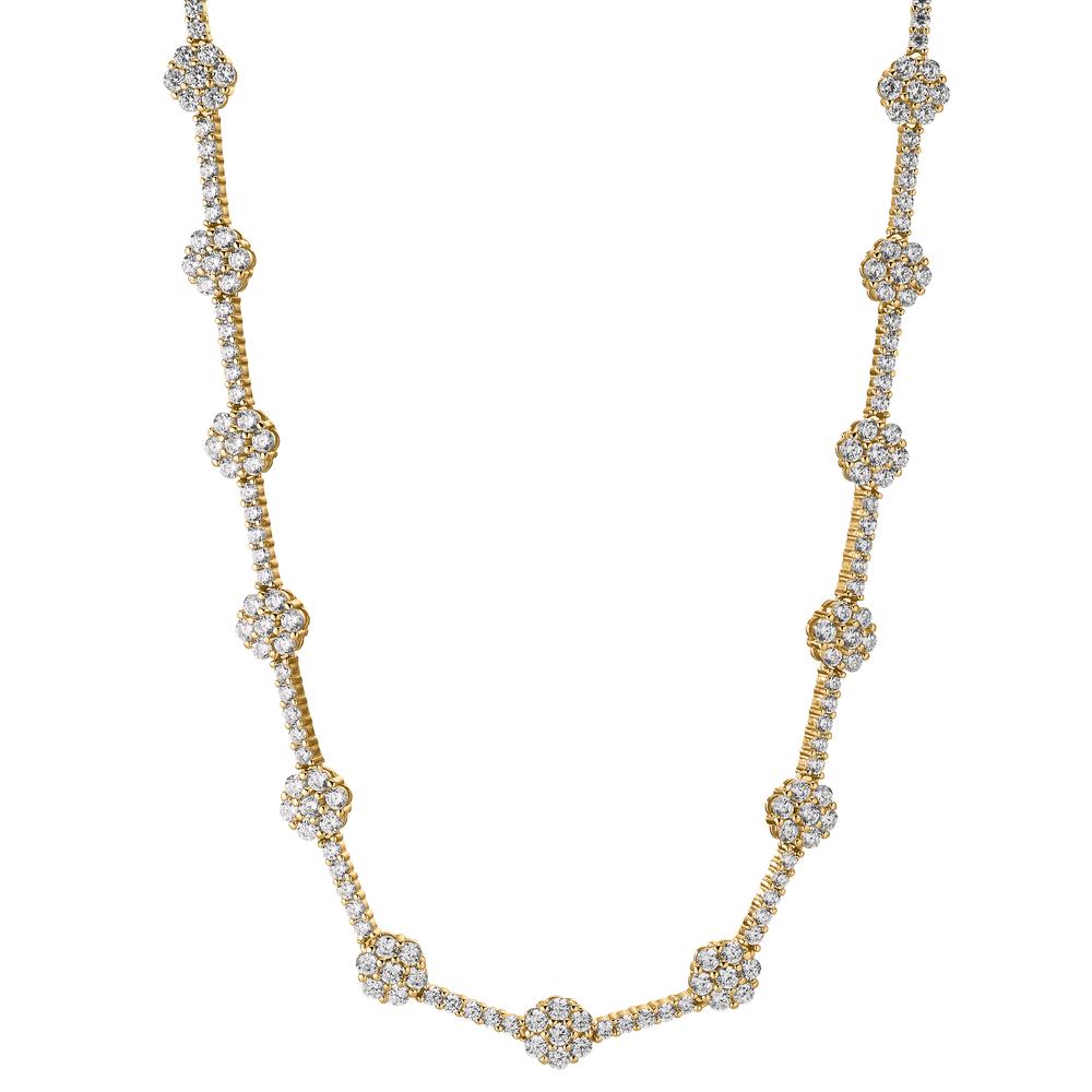 Collier Argent Zircone jaune Plaqué or 40-45 cm-603382