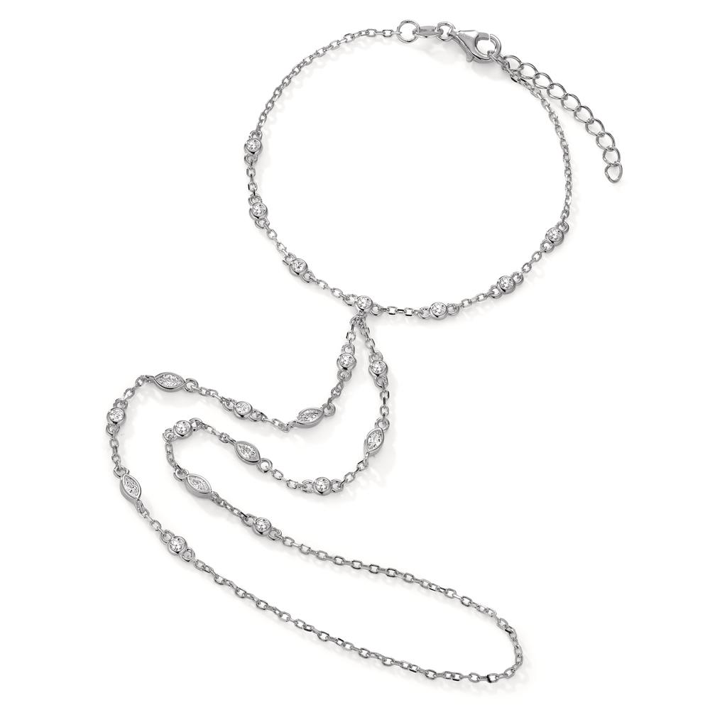 Bracelet Argent Zircone Rhodié 16-19 cm-603407