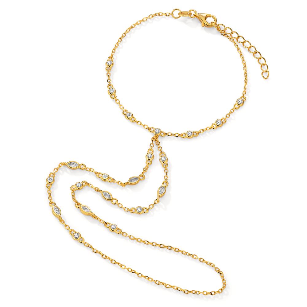 Bracelet Argent Zircone jaune Plaqué or 16-19 cm-603409