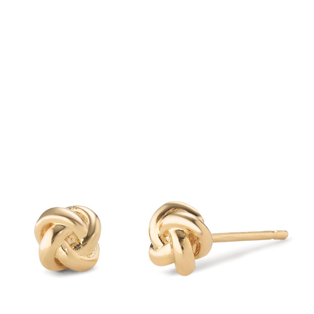 Clous d'oreilles Bronze jaune Plaqué or Nœud Ø7 mm-603539