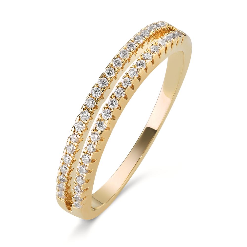 Bague Bronze Zircone jaune Plaqué or-603551