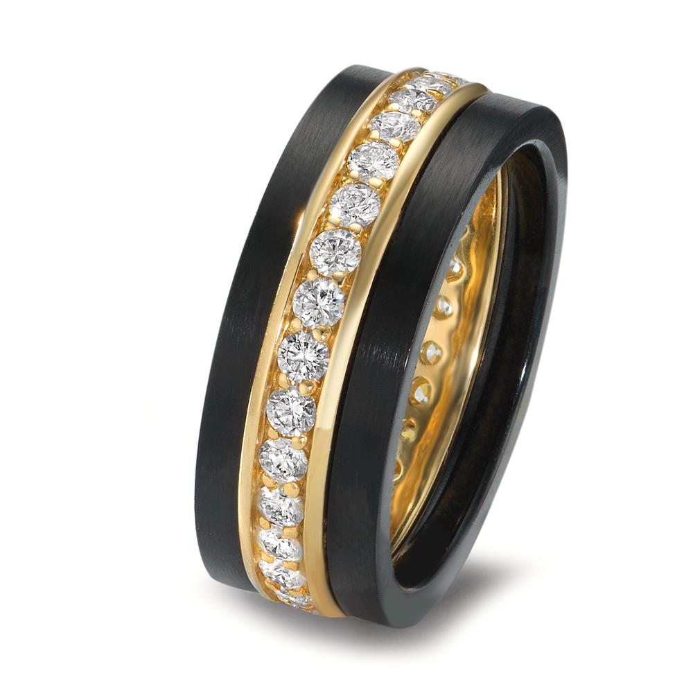 Ringset 750/18 K Gelbgold, Titan Diamanten 0.80 ct, w-si-603701