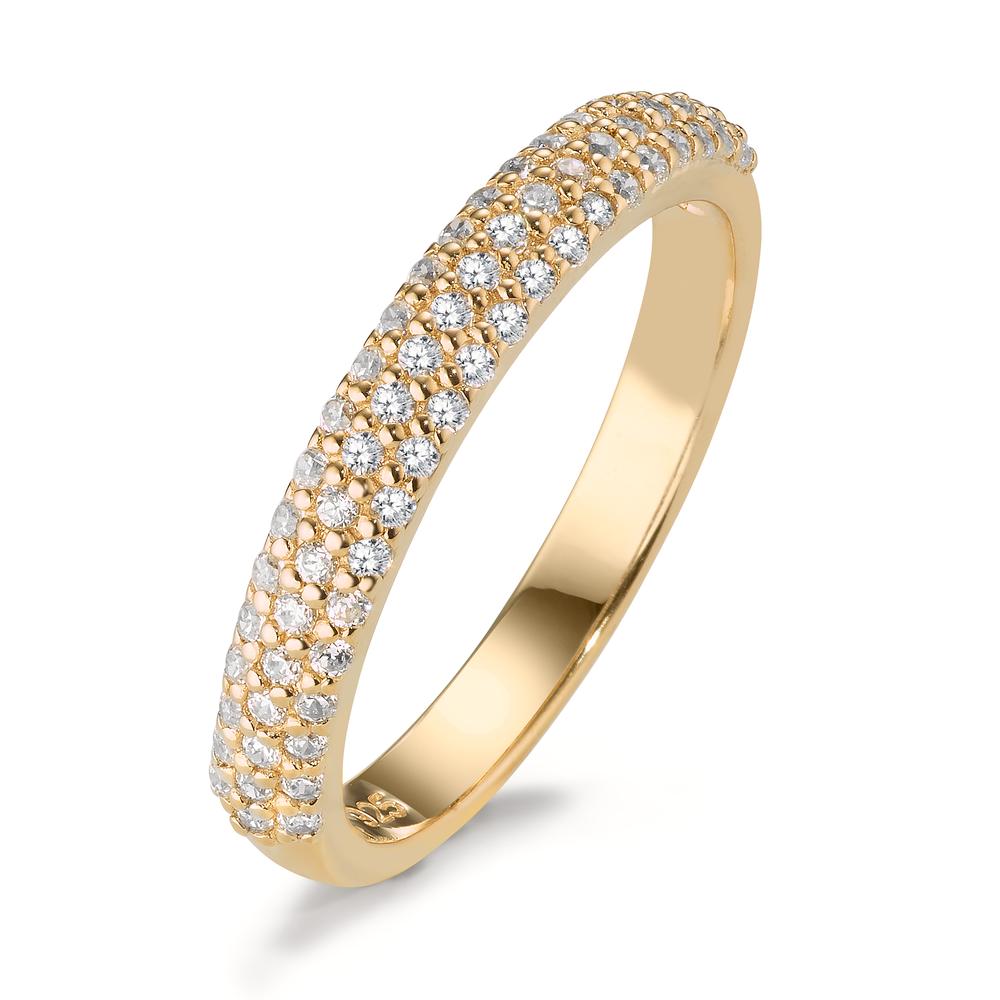 Bague Argent Zircone jaune Plaqué or-603721