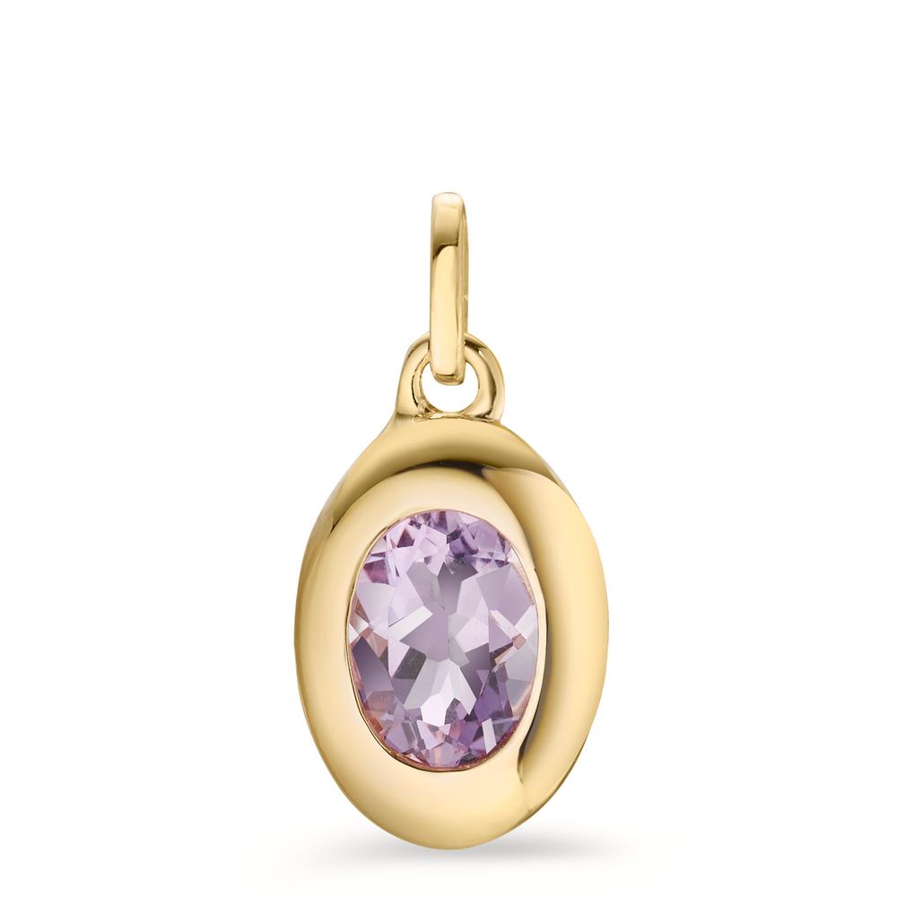 Pendentif Argent Améthyste jaune Plaqué or-603725