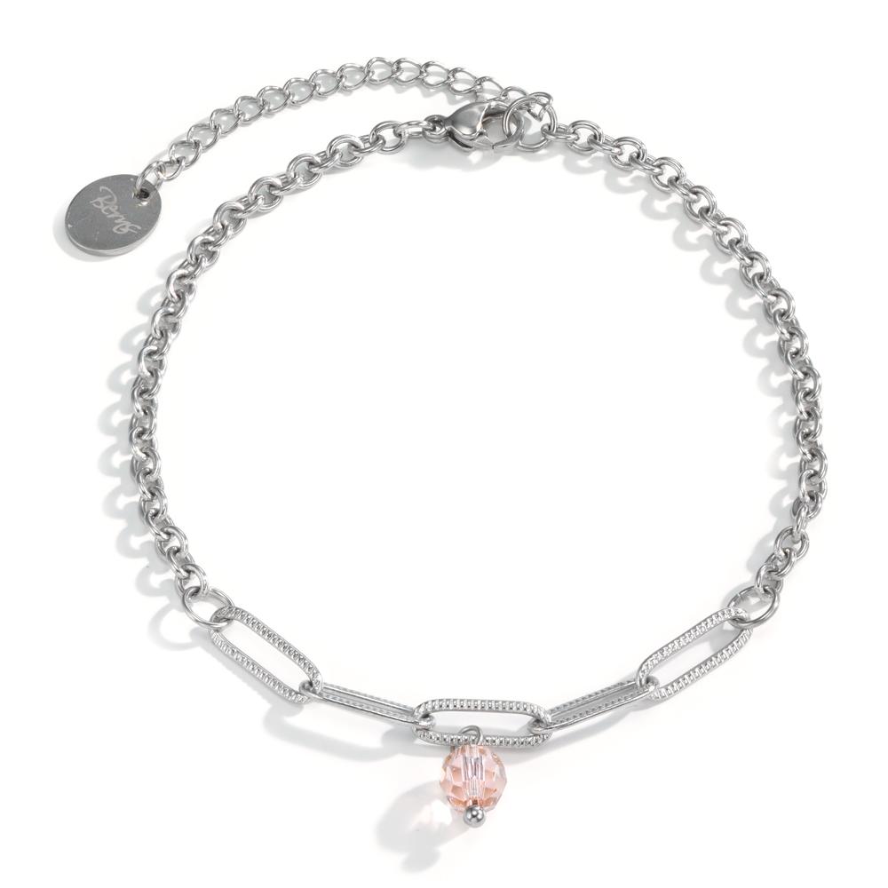 Bracelet Acier inoxydable Zircone rose 19-23.5 cm-603753