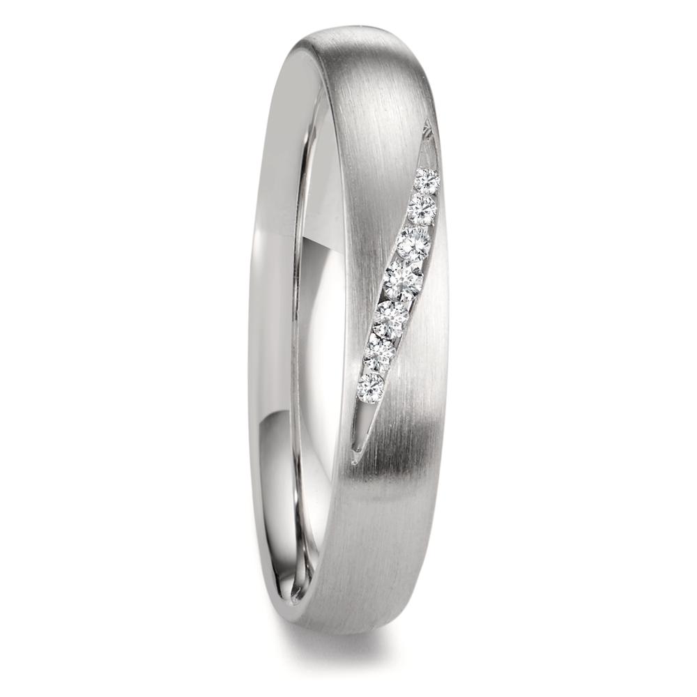 Alliance Platine 950 Diamant 0.072 ct, 7 Pierres, w-si-603834