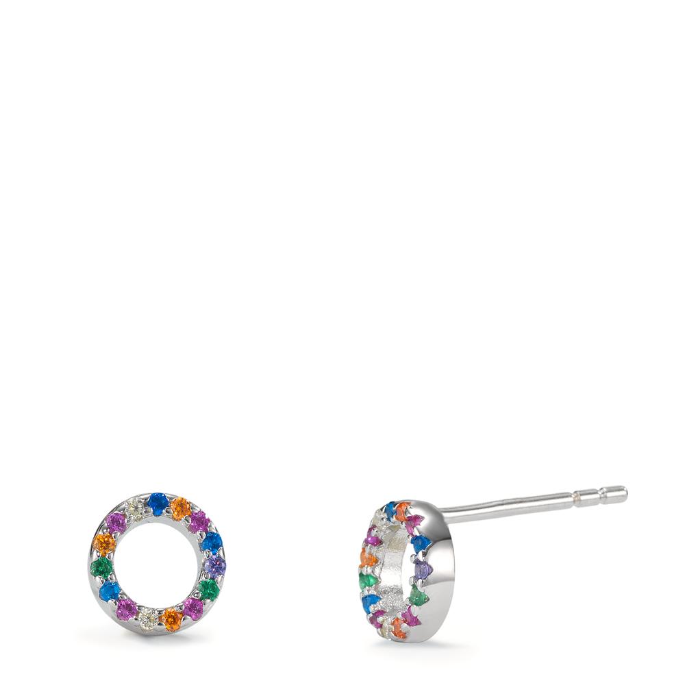 Clous d'oreilles Argent Rhodié Ø6.5 mm-604044