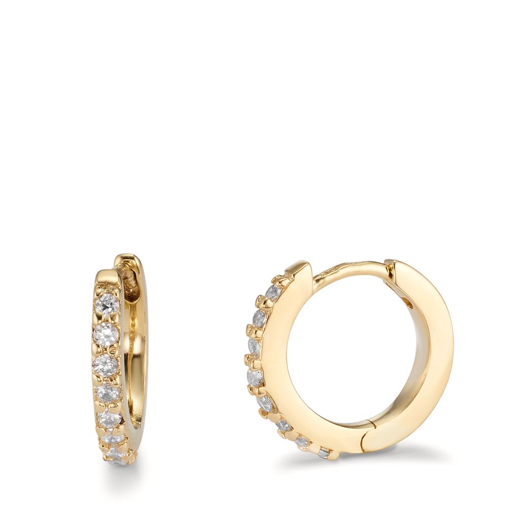 Klappcreolen 375/9 K Gelbgold Zirkonia 16 Steine gelb vergoldet-604100