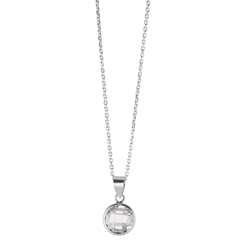 Chaînette avec pendentif Argent Zircone blanc 40-42 cm Ø8 mm-604148