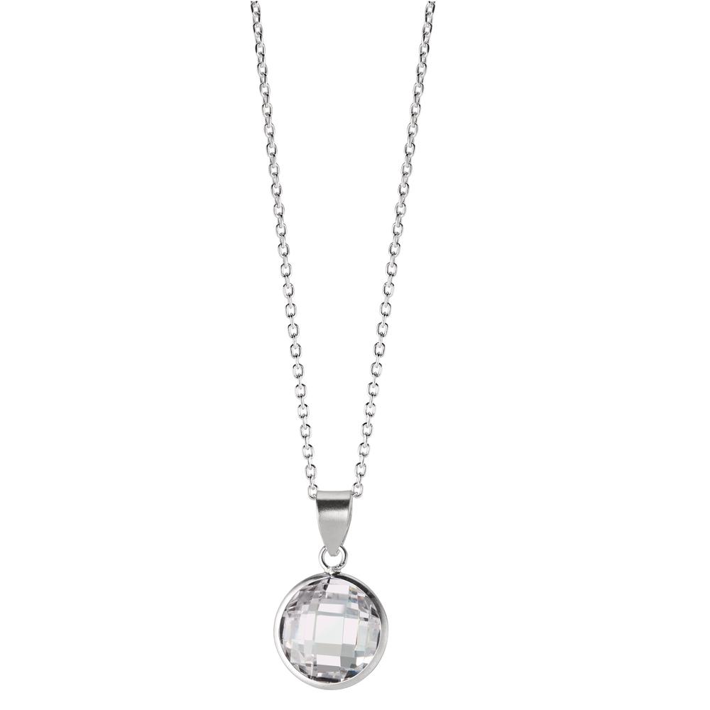 Chaînette avec pendentif Argent Zircone blanc 40-42 cm Ø10 mm-604152