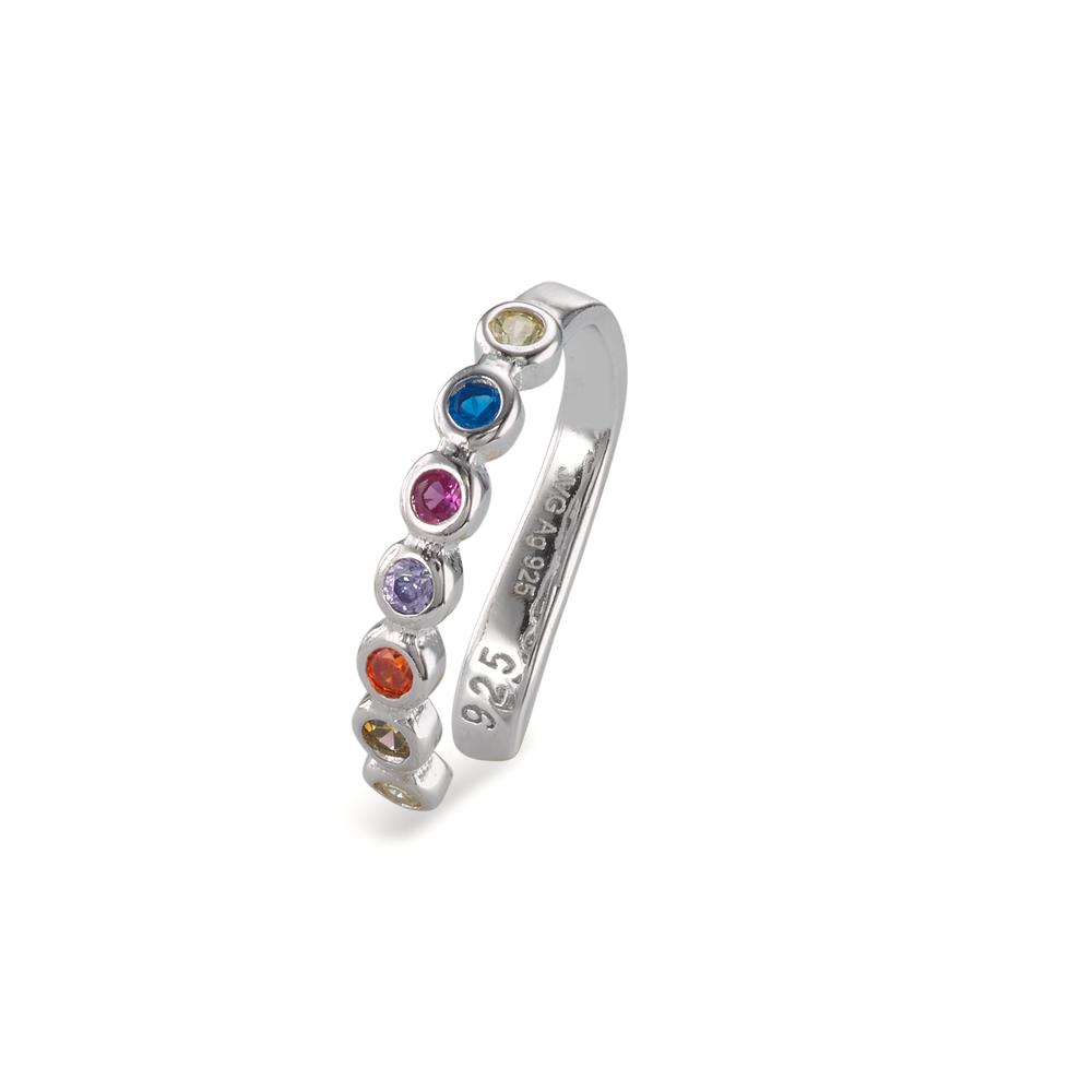 Ear cuff Argent Zircone 7 Pierres Rhodié Ø10 mm-604175
