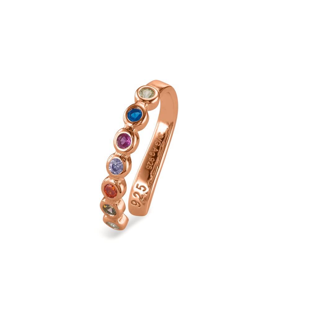 Ear cuff Argent Zircone 7 Pierres rosé Plaqué or Ø10 mm-604176