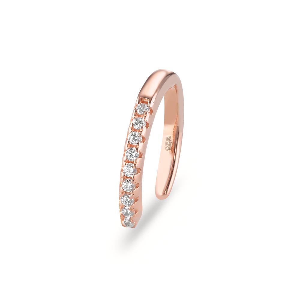 Ear cuff Argent Zircone 9 Pierres rosé Plaqué or Ø11 mm-604179