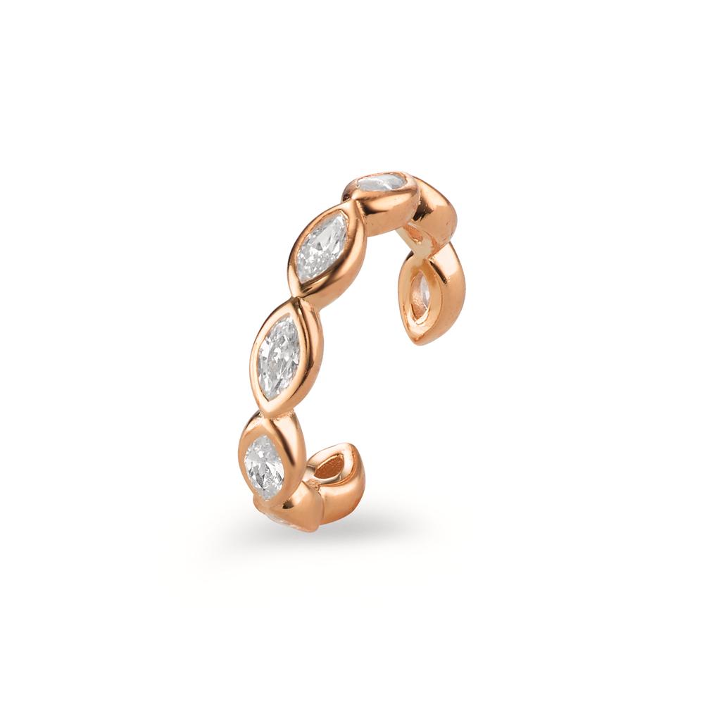 Ear cuff Argent Zircone 8 Pierres rosé Plaqué or Ø12 mm-604192