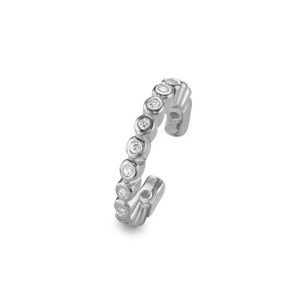 Ear cuff Argent Zircone 14 Pierres Rhodié Ø13 mm-604197