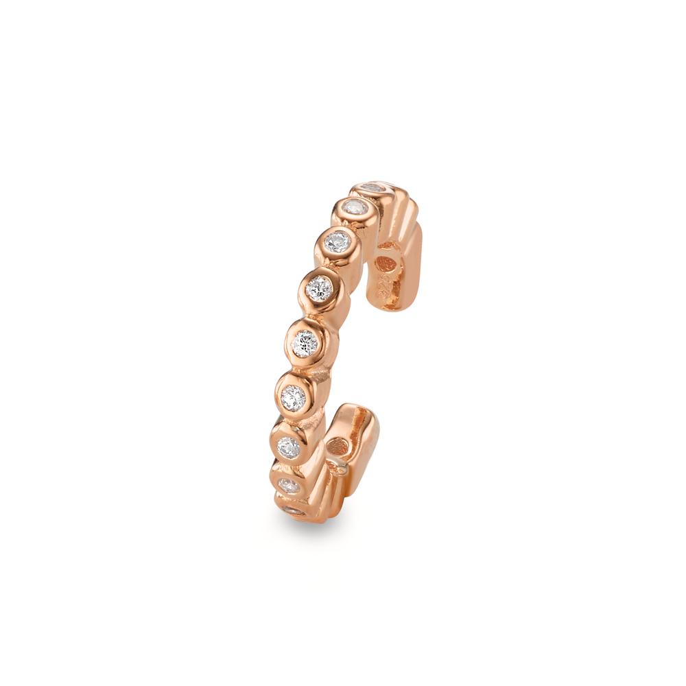 Ear cuff Argent Zircone 14 Pierres rosé Plaqué or Ø13 mm-604198