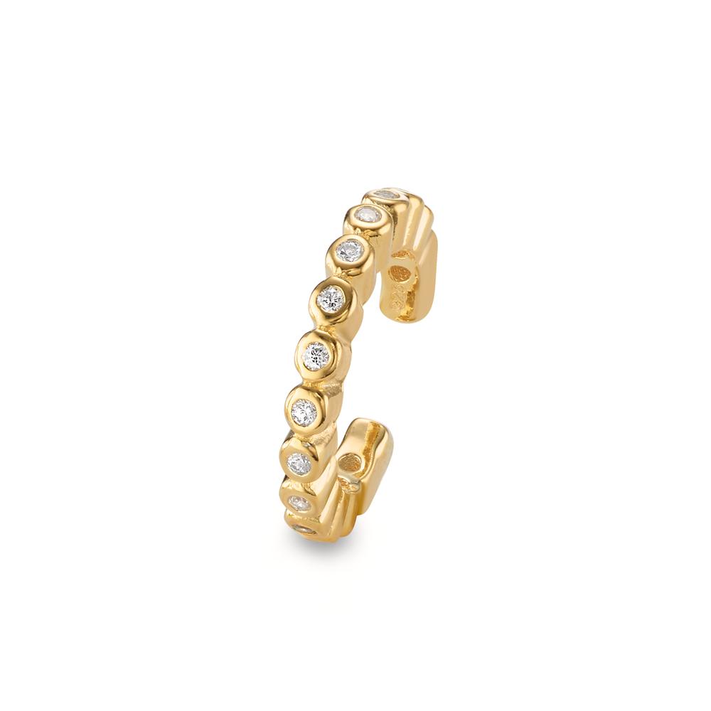 Ear cuff Argent Zircone 14 Pierres jaune Plaqué or Ø13 mm-604199