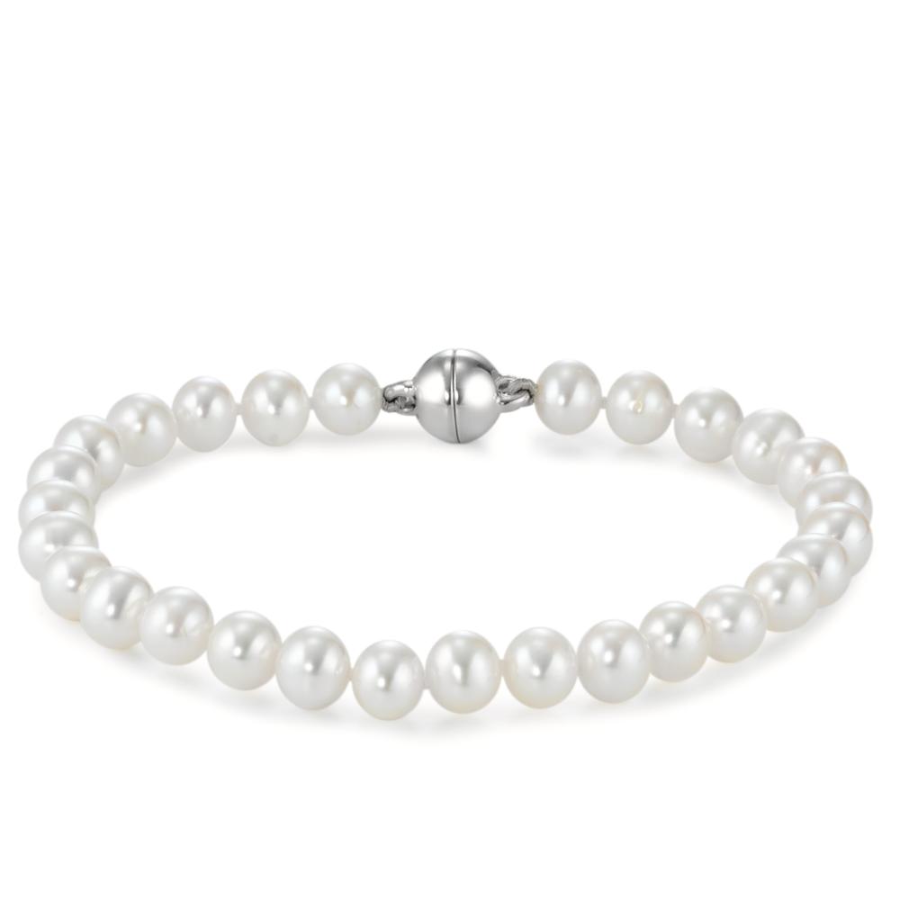 Bracelet Argent Rhodié perle d'eau douce 21 cm-604262