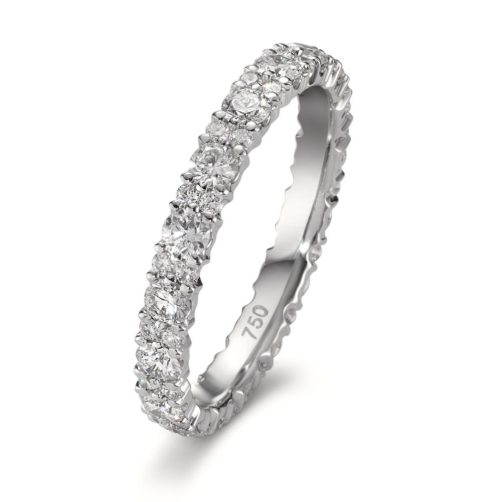 Bague d'éternité Or blanc 18K Diamant 1.548 ct, 54 Pierres, tw-si-604388