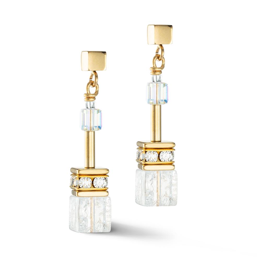 Pendant d'oreilles Acier inoxydable jaune PVD-604482