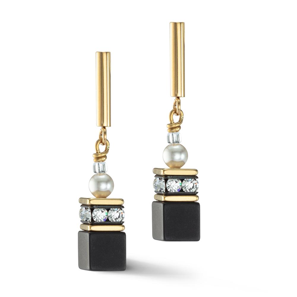 Pendant d'oreilles Acier inoxydable jaune PVD-604485