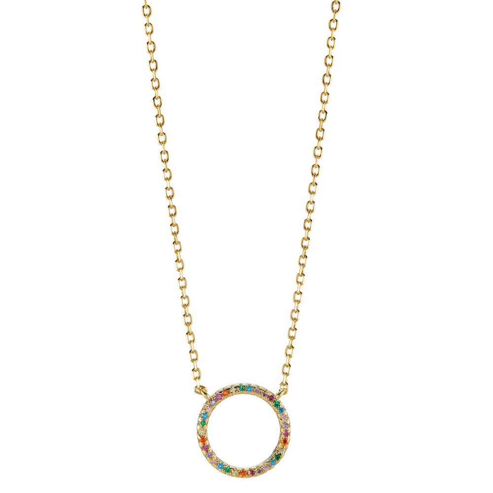 Collier Argent Zircone jaune Plaqué or 42-45 cm Ø14 mm-604524