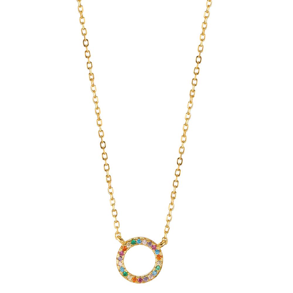 Collier Argent Zircone jaune Plaqué or 42-45 cm Ø9 mm-604530