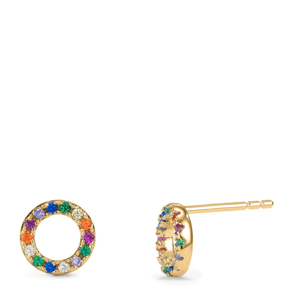 Clous d'oreilles Argent jaune Plaqué or Ø8 mm-604534