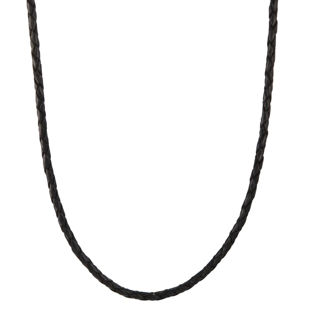 Collier Leder, Silber rhodiniert 50 cm Ø2.7 mm-604884