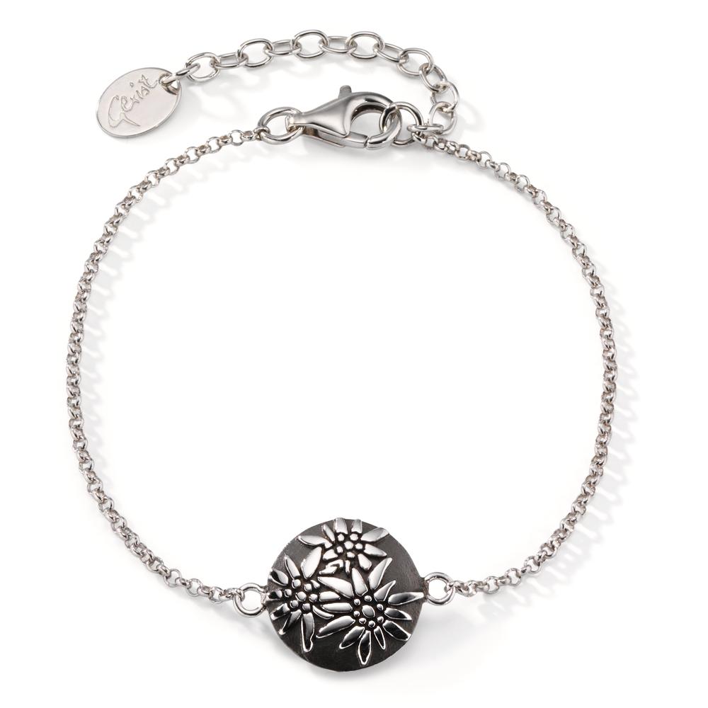 Bracelet Argent noir Rhodié Edelweiss 17-20.5 cm-604891