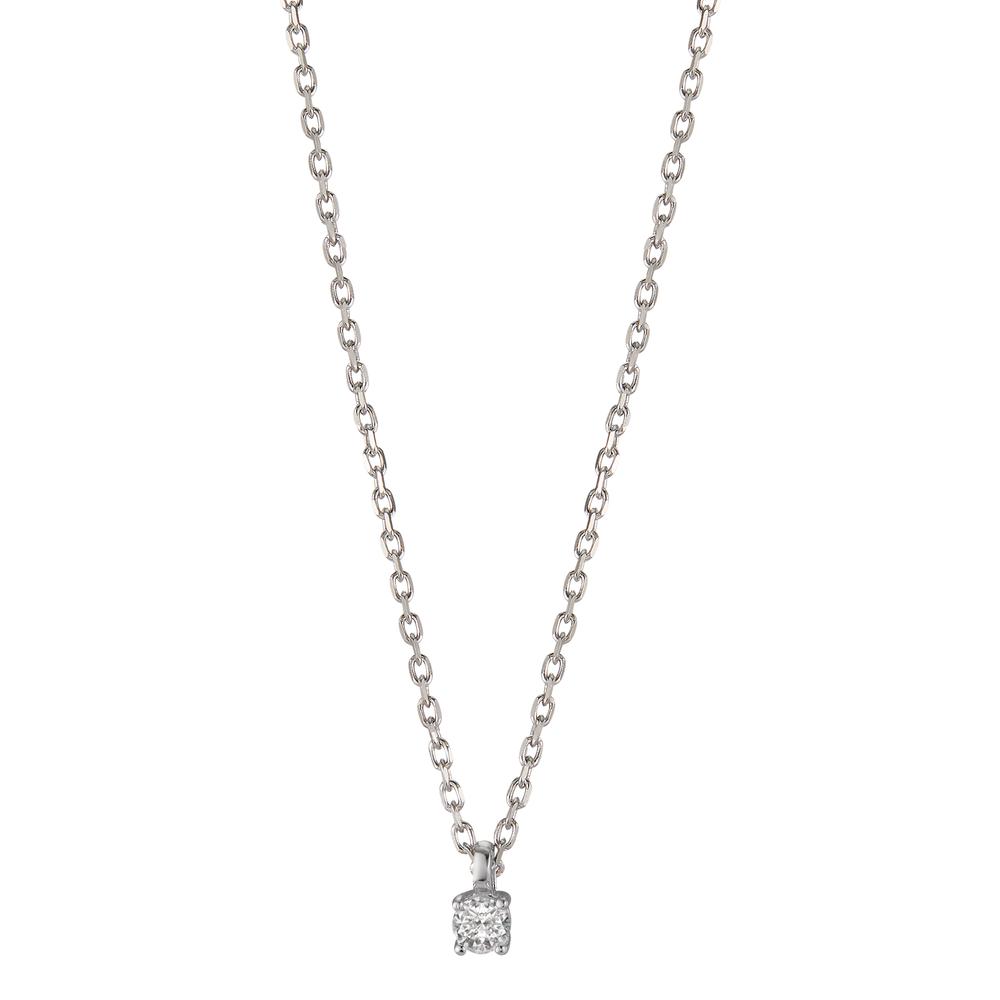 Collier Argent Zircone 3 mm Rhodié 38-45 cm Ø3 mm-605122