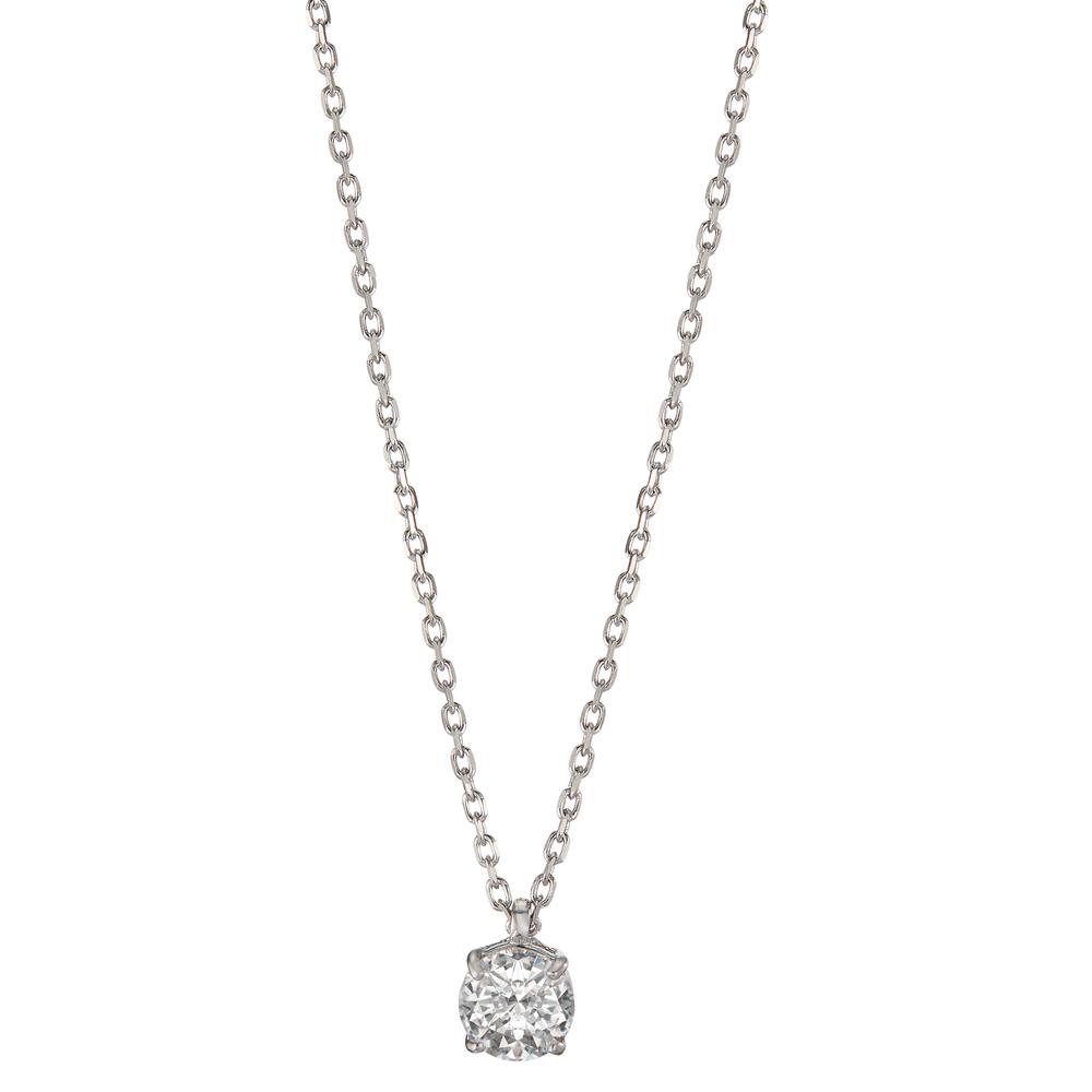Collier Argent Zircone 6 mm Rhodié 38-45 cm Ø6 mm-605123