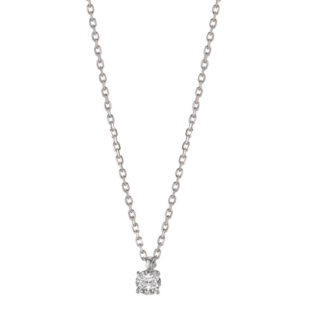 Collier Argent Zircone 4 mm Rhodié 38-45 cm-605125
