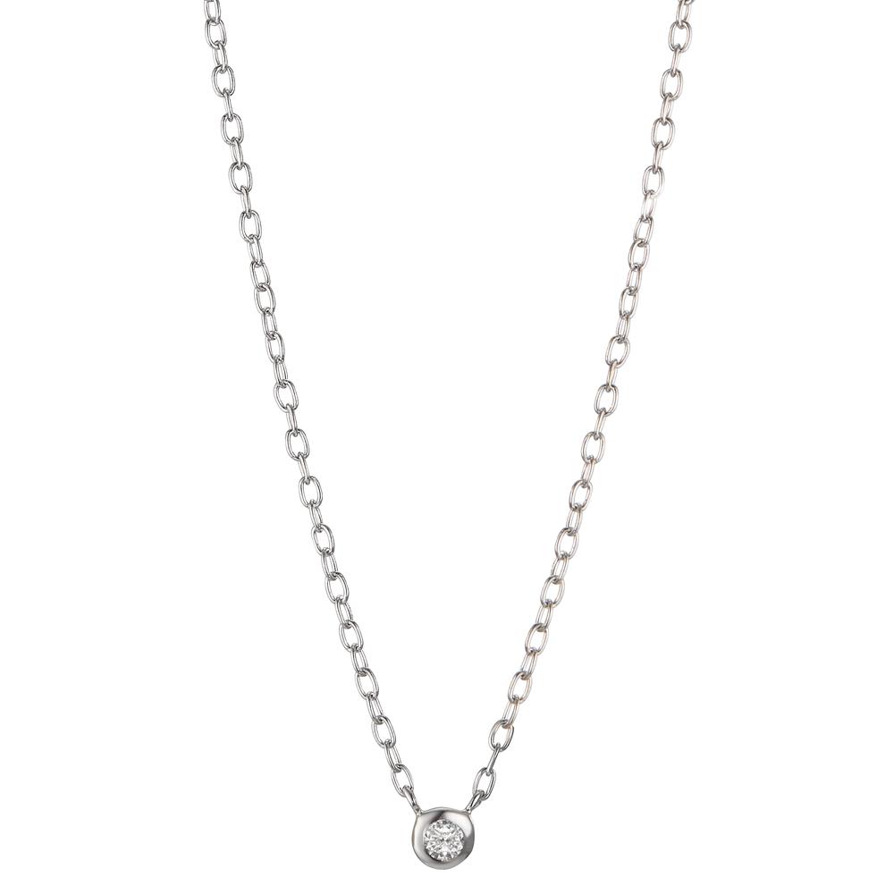 Collier Argent Zircone Rhodié 40-45 cm-605127