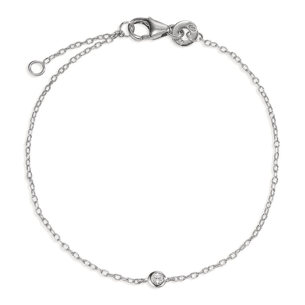 Bracelet Argent Zircone Rhodié 16-18 cm-605128