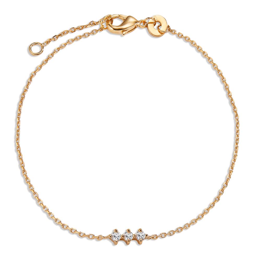 Armband Bronze Zirkonia 3 Steine 16-18 cm verstellbar-605164