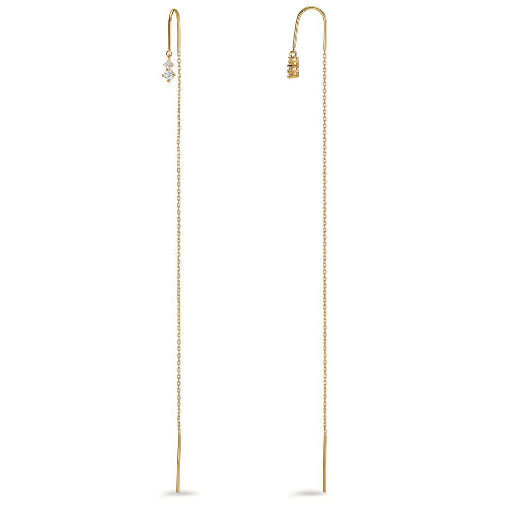 Boucles d'oreilles pendantes Bronze Zircone 4 Pierres-605165