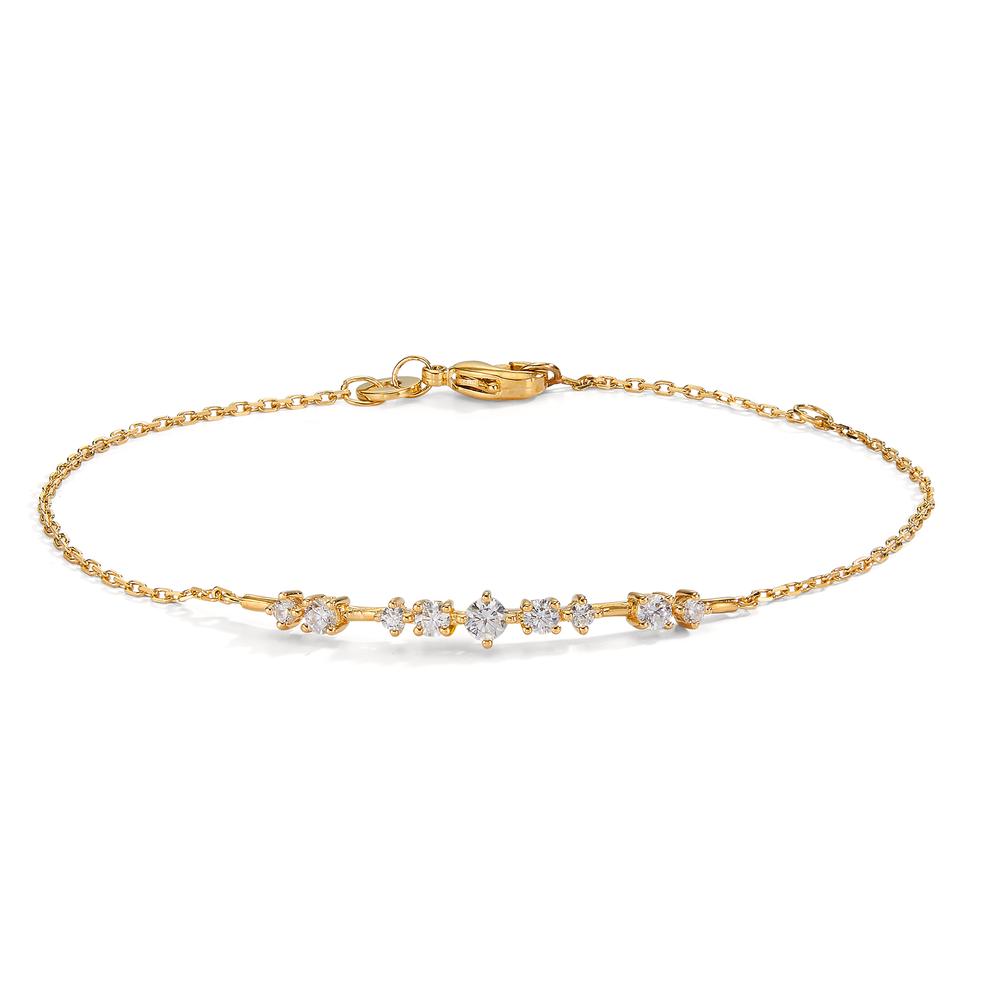 Bracelet Bronze Zircone 9 Pierres 16-18 cm-605168