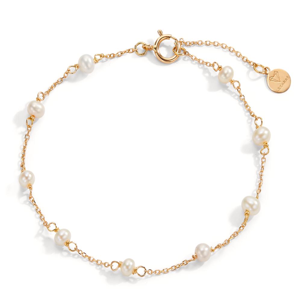 Bracelet Or jaune 18K perle d'eau douce, 9 Perles, 3 mm 16-18 cm-605615