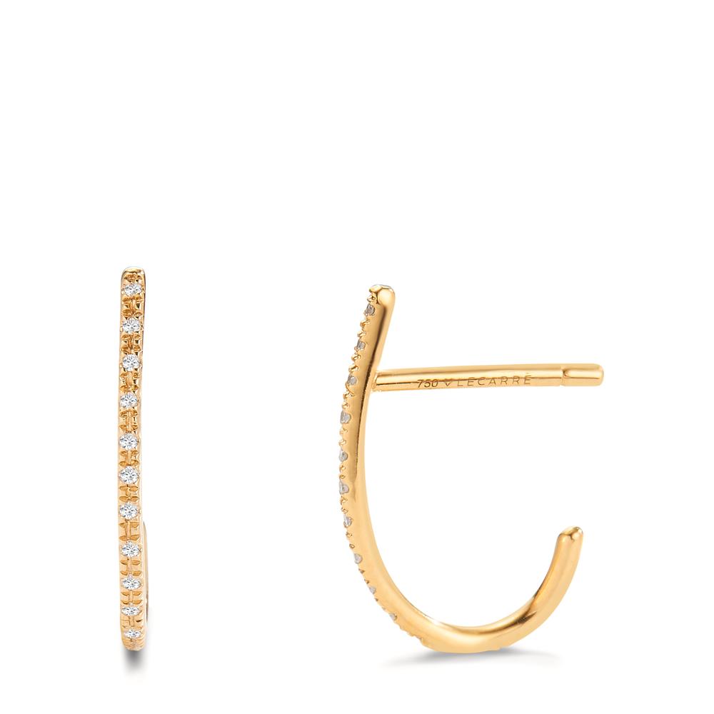 Créoles Or jaune 18K Diamant 0.06 ct, 26 Pierres, w-si-605631