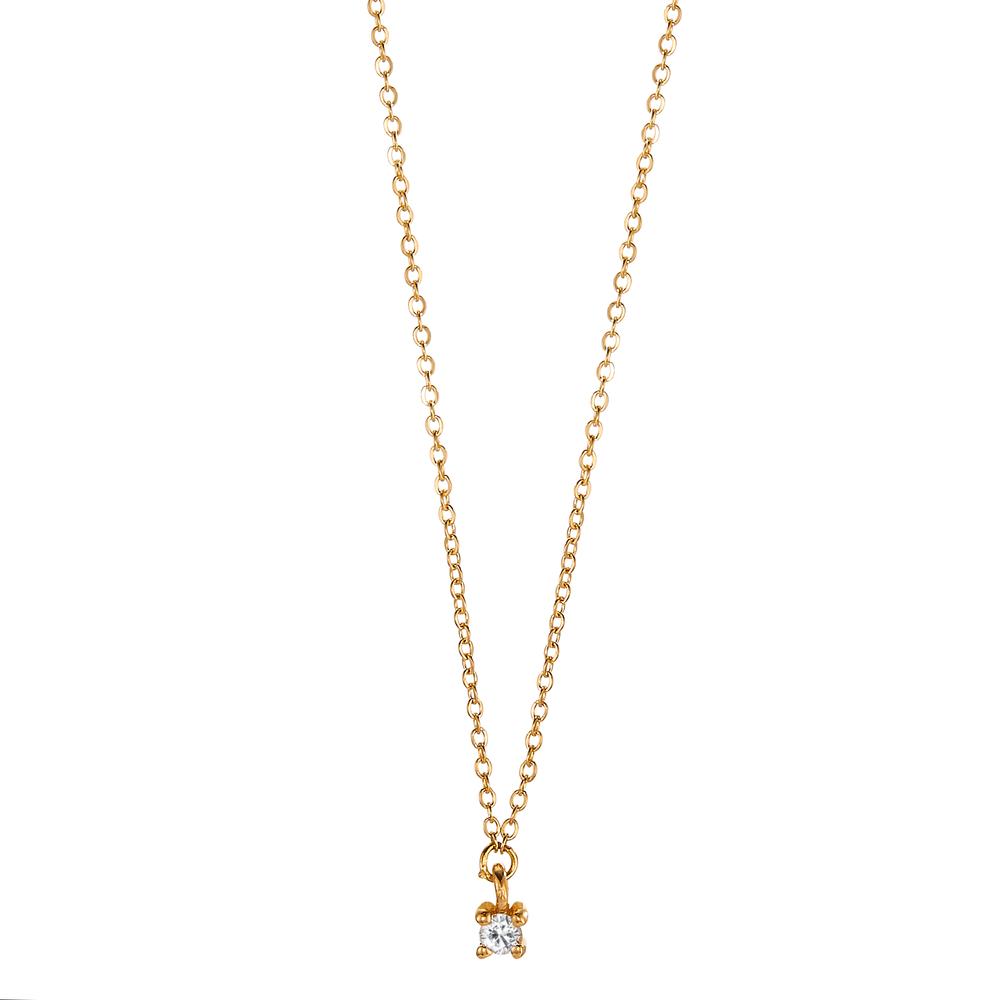 Collier Or jaune 18K Diamant 0.03 ct, w-si 40-42 cm-605660