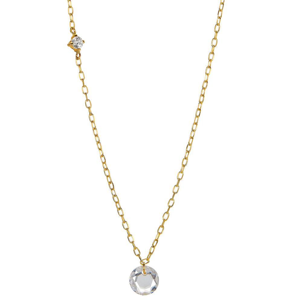 Collier Or jaune 18K Topaze 2 Pierres 40-42 cm-605661