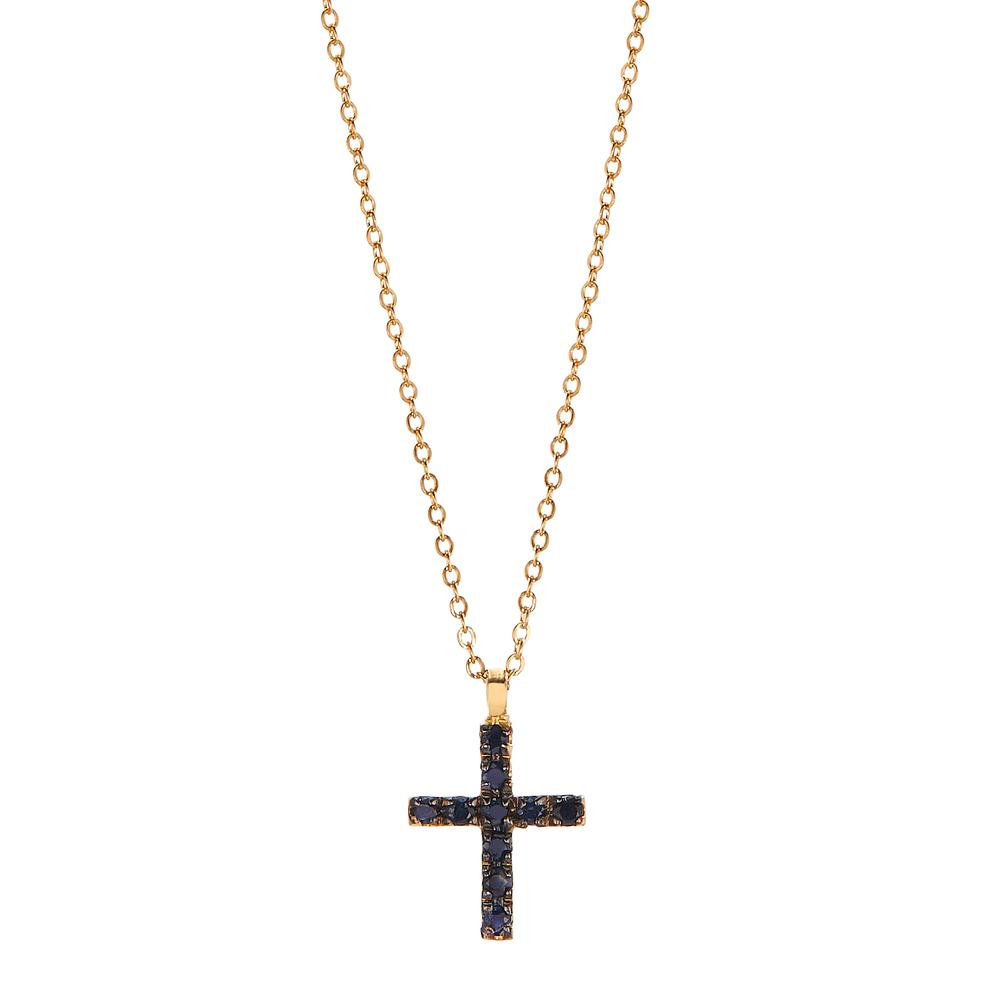Collier Or jaune 18K Saphir 10 Pierres 40-42 cm-605674