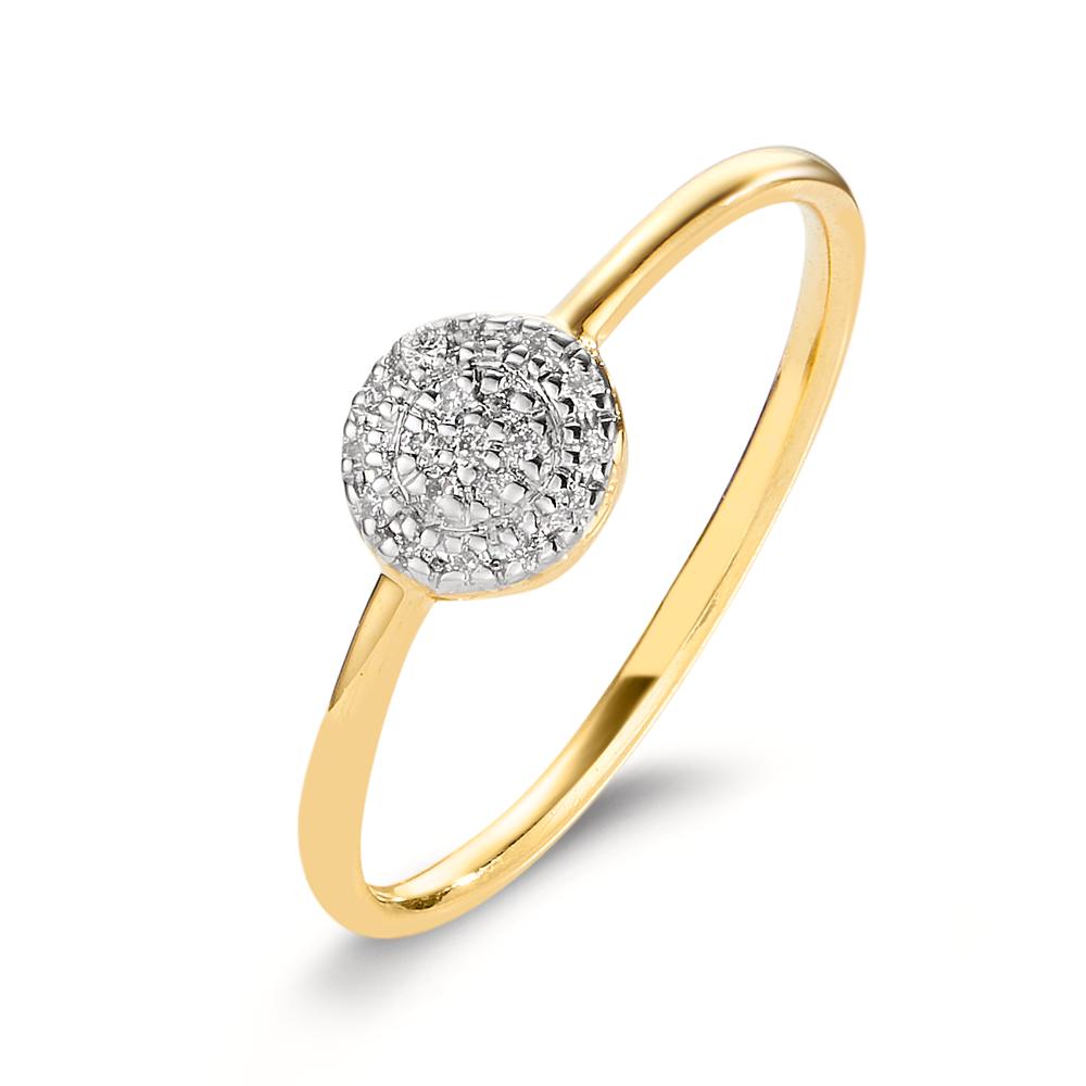 Bague Or jaune 18K Diamant 0.09 ct, w-si-605675
