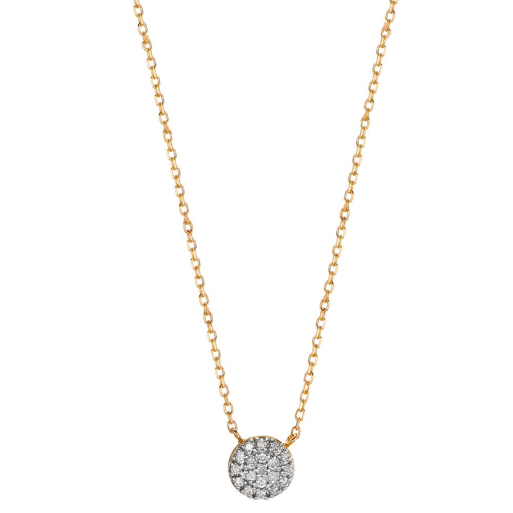 Collier Or jaune 18K Diamant 0.09 ct, w-si 40-42 cm-605677