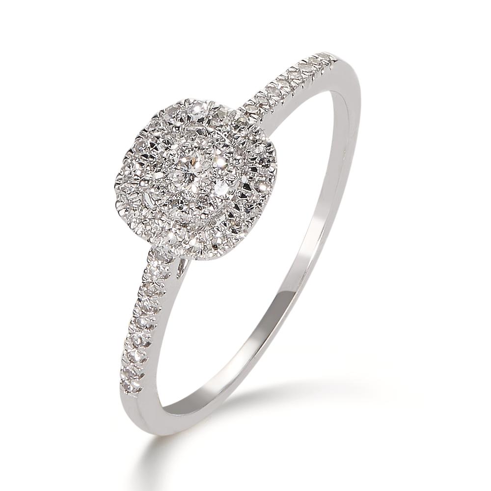Bague Or blanc 18K Diamant 0.19 ct, w-si-605679